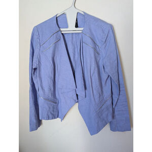 Insight Periwinkle Ramie Blazer Jacket Size 8, Women's